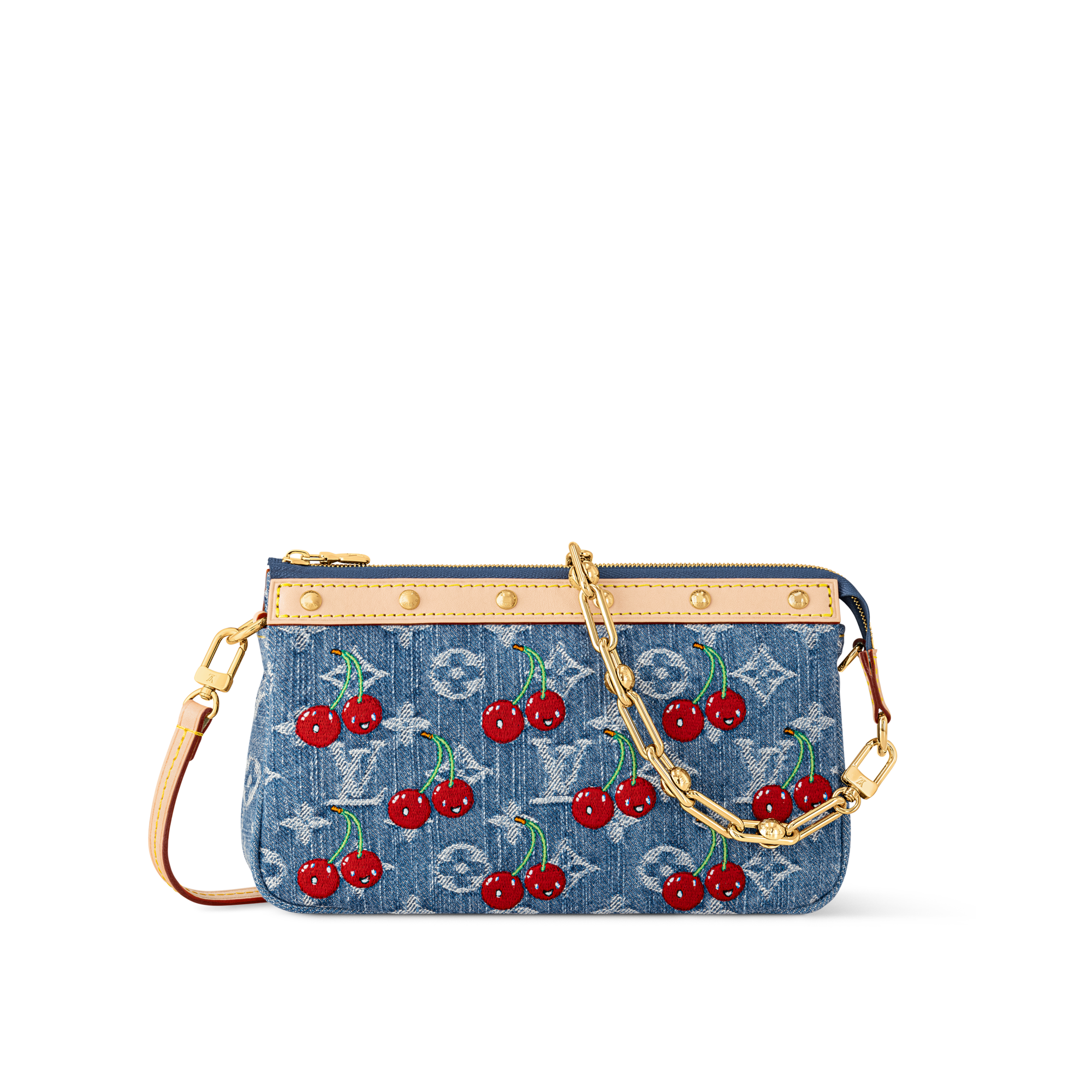 LV x TM Bolsa Pochette Accessoires Monogram Denim - Carteiras